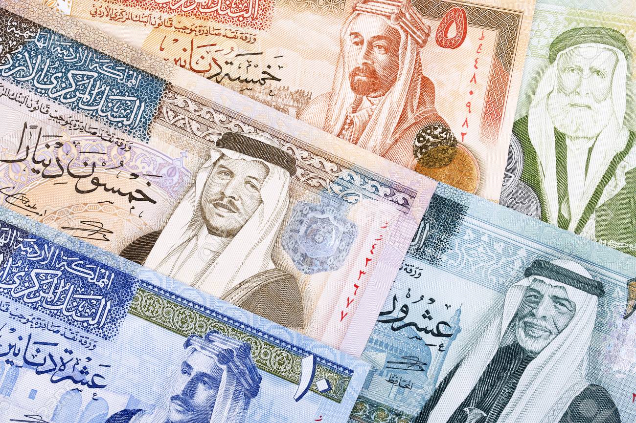 Jordanian Dinar, A Business Background Stock Photo, Picture And Royalty Free Image. Image 117096616.