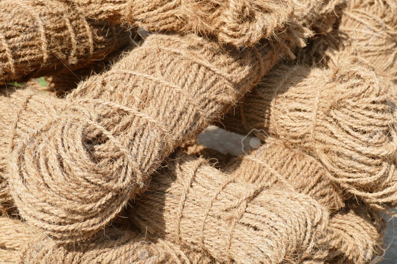 Coir Rope Made From Coconut Fiber, Near Chitambaram, India Stock Photo, Picture And Royalty Free Image. Image 136750352.