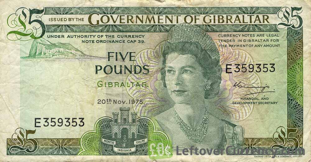 5 Gibraltar Pounds (Covenant of Gibraltar) - exchange yours today