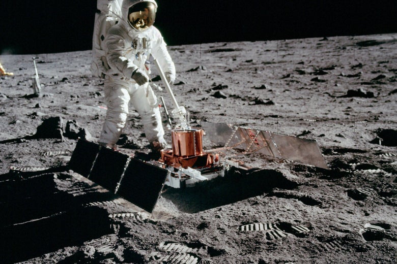 What should we preserve on the moon besides Neil Armstrong's footprints?