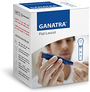 Ganatra Flat Glucometer Blood Lancet Use for Accu Check, 200 Pieces (White)
