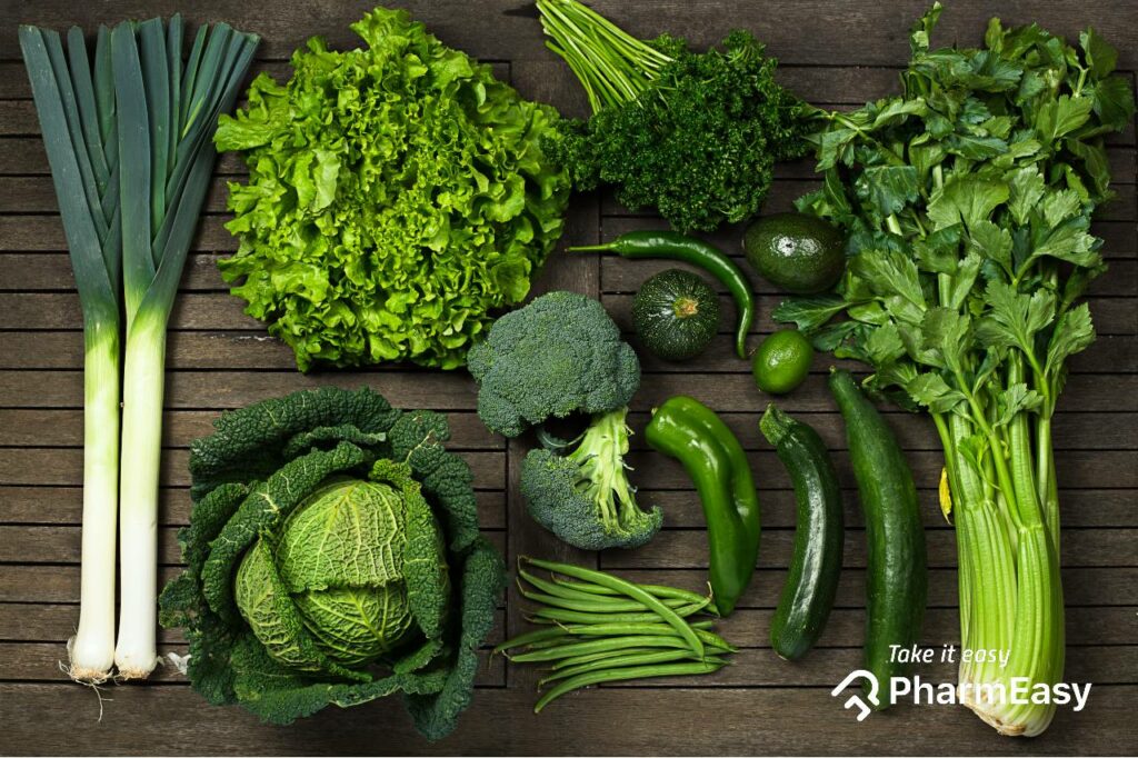 leafy green vegetables