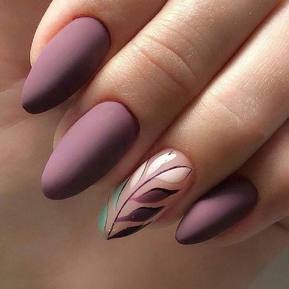 Matte nail art - Unique Nail Art Idea and Design