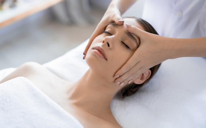 Practice a facial massage routine