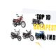 Top 10 Cheapest Bikes In India