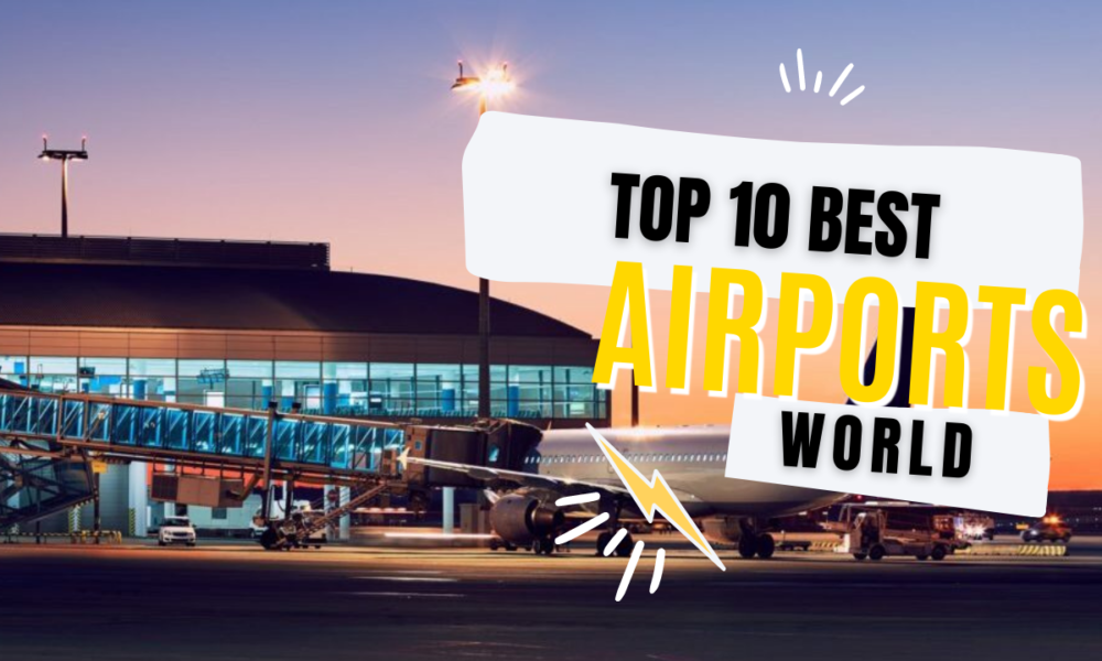 Top 10 Best Airports In The World WOW In 2023   Red And Yellow Photocentric Illustration Smartphones Tutorial YouTube Thumbnail5 1000x600 