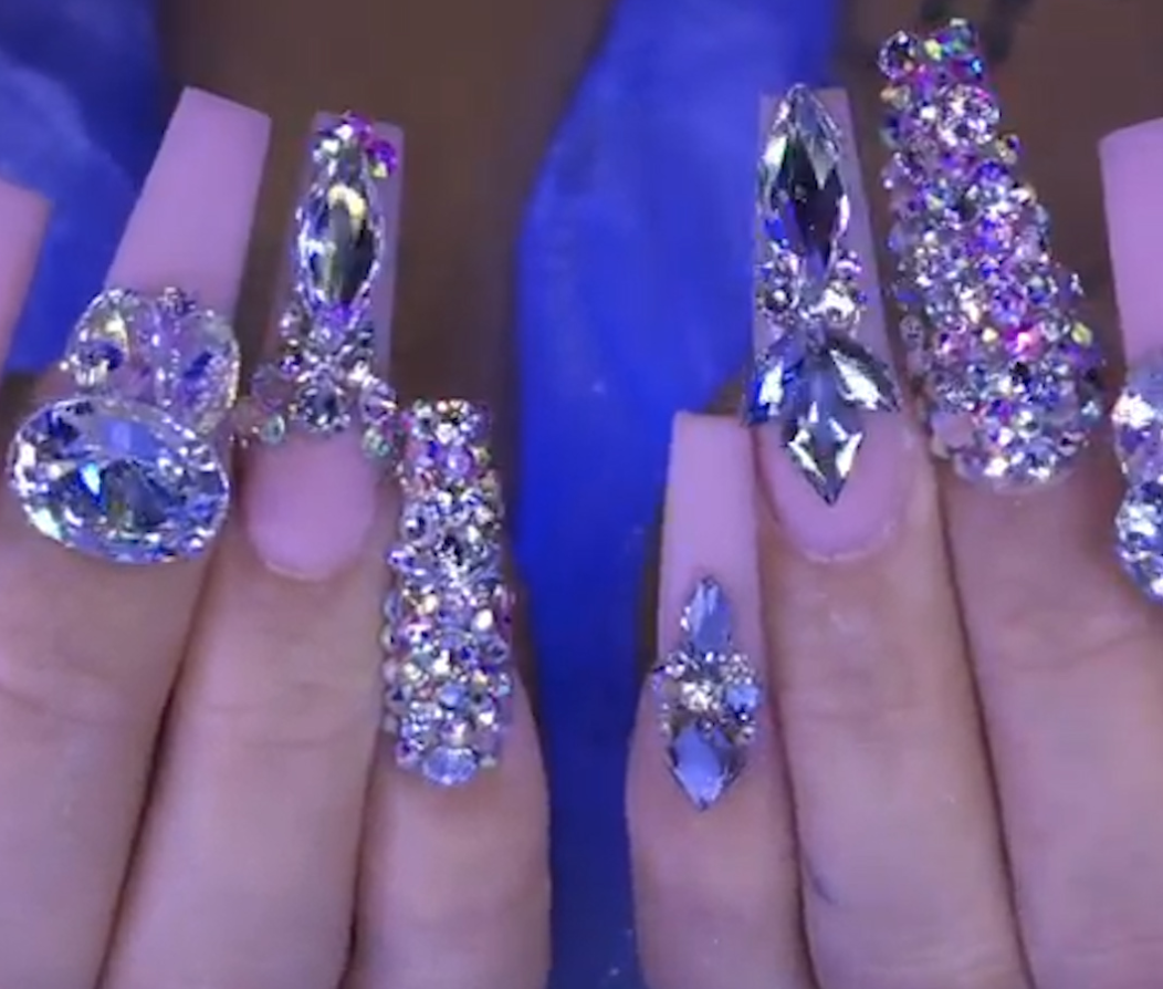 Bejeweled nails - Unique Nail Art Idea and Design