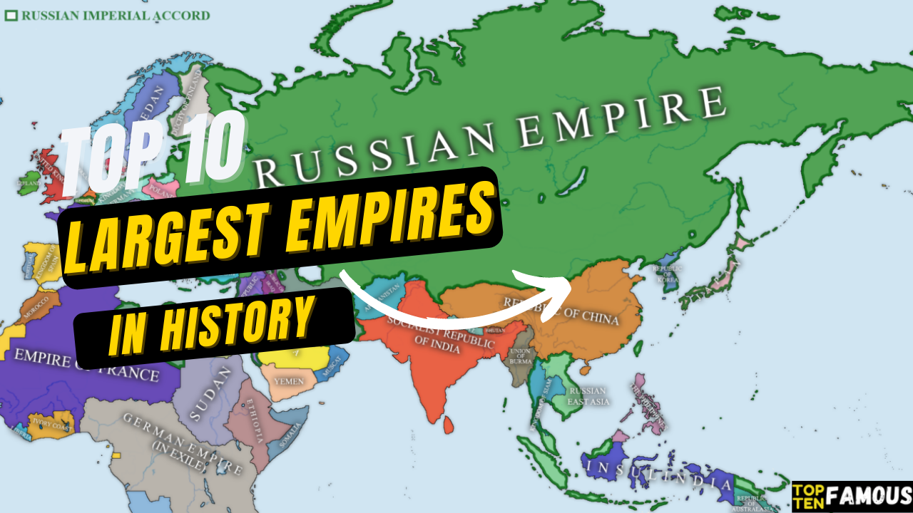 TOP 10 Largest Empires In History (Old Maps)