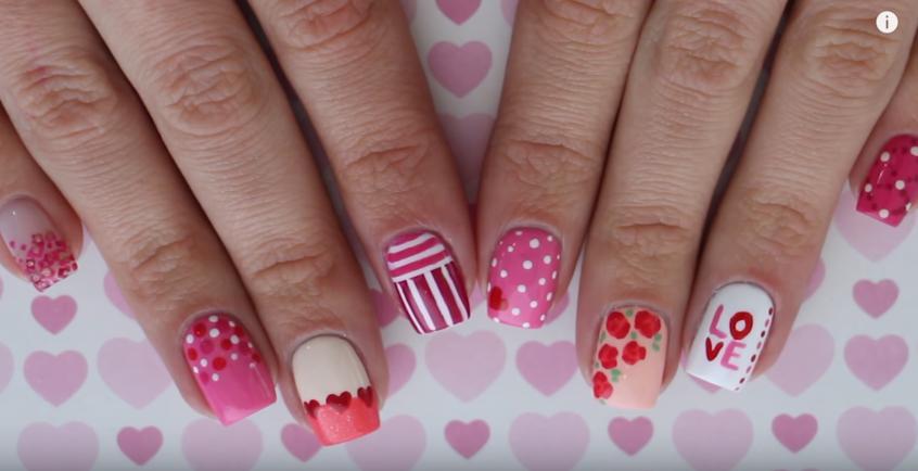 Perfect Valentine nails - Unique Nail Art Idea and Design
