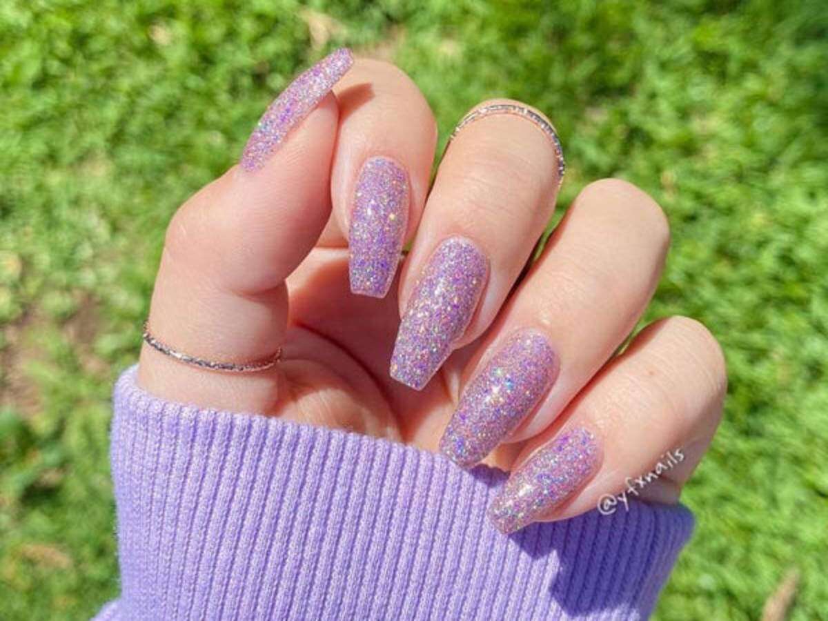 Glittery nails - Unique Nail Art Idea and Design