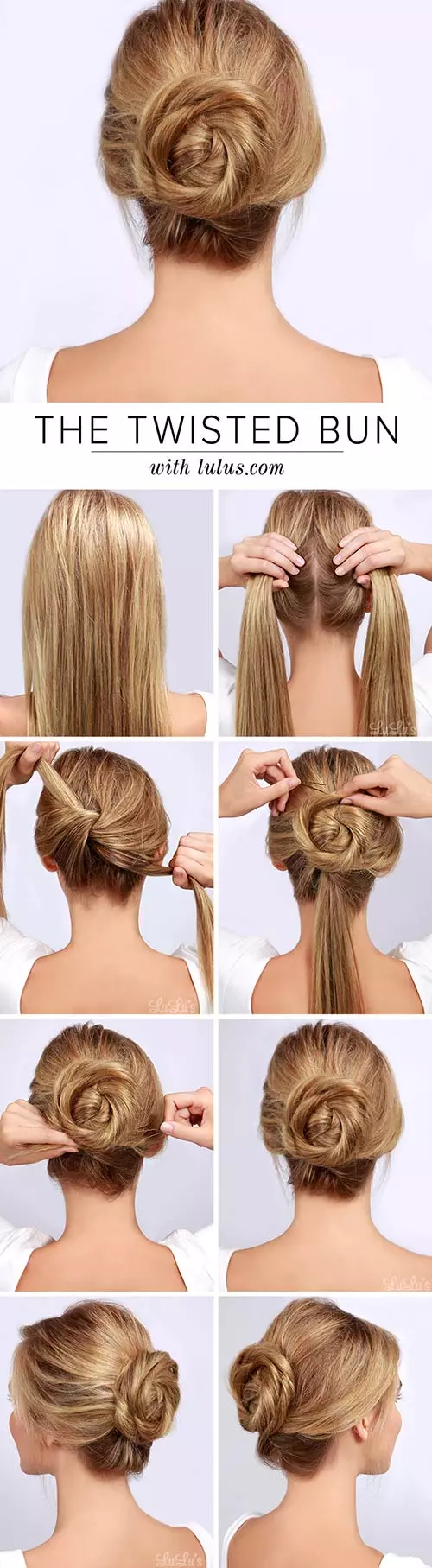 Twisted Bun.(SIMPLE) Hairstyle For Long Hair Girls