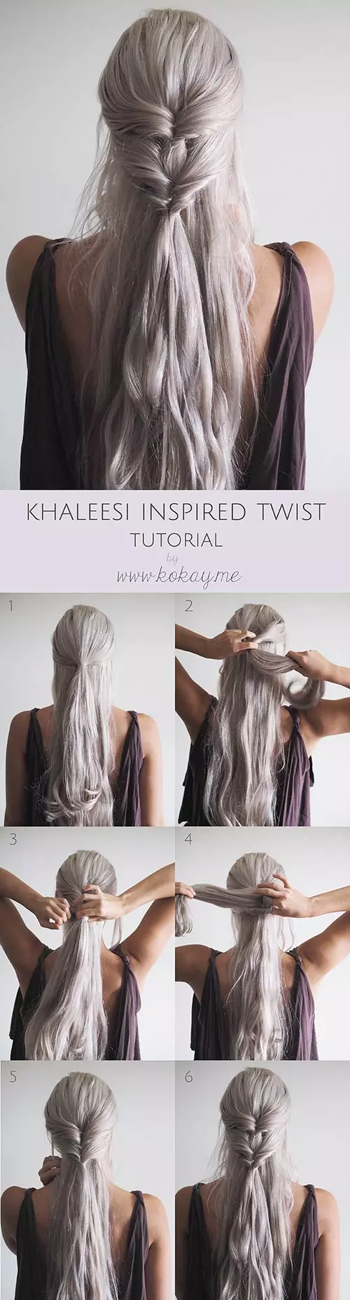 Khaleesi Inspired Twist.(SIMPLE) Hairstyle For Long Hair Girls