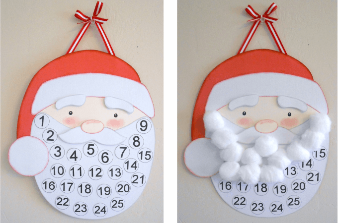 Santa Advent Calendar-Easy Christmas Drawings Ideas for Kids