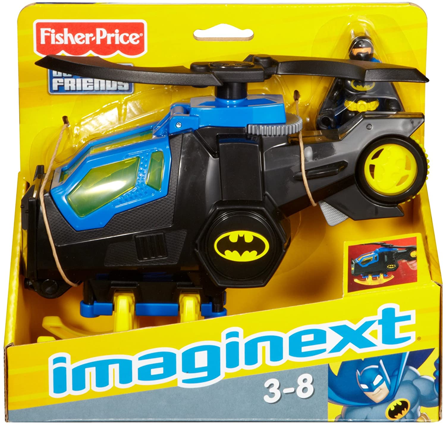 Fisher-Price Imaginext DC Super Friends Batcopter-Best Batman Toys for Kids