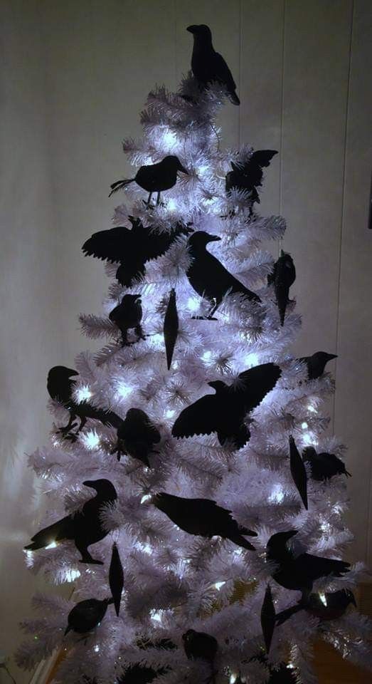  Birds Themed Christmas Tree -Black Christmas Tree Ideas