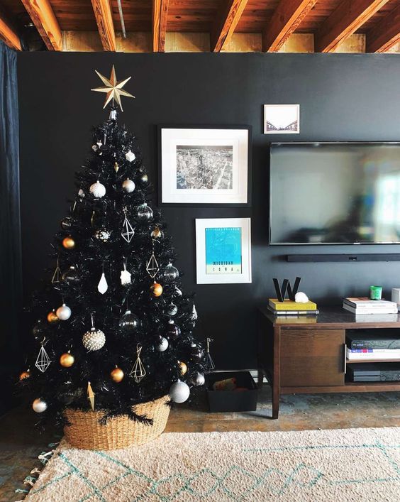 Black And Gold Christmas Tree -Black Christmas Tree Ideas