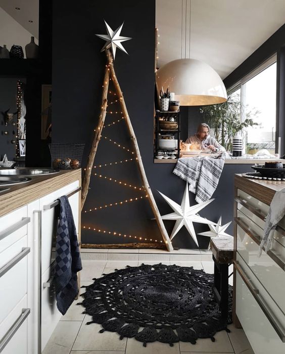 Boho Christmas Decoration -Black Christmas Tree Ideas