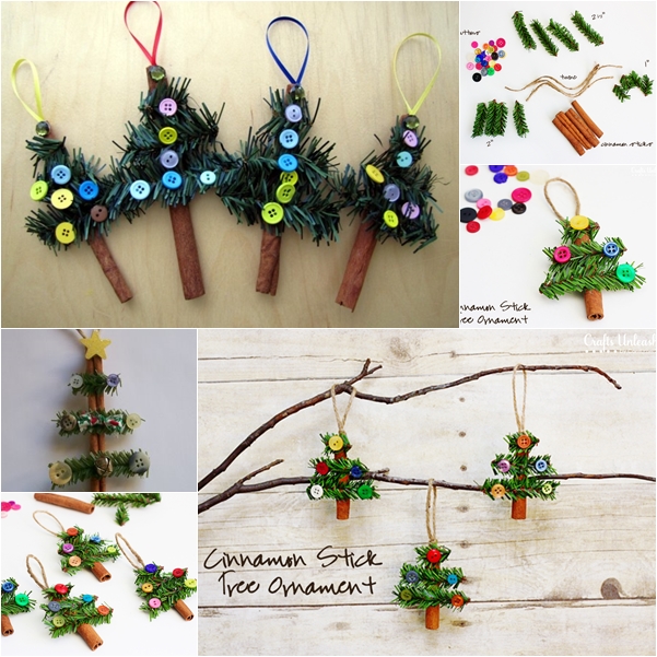 Cinnamon Stick Christmas Tree-Easy Christmas Drawings Ideas for Kids