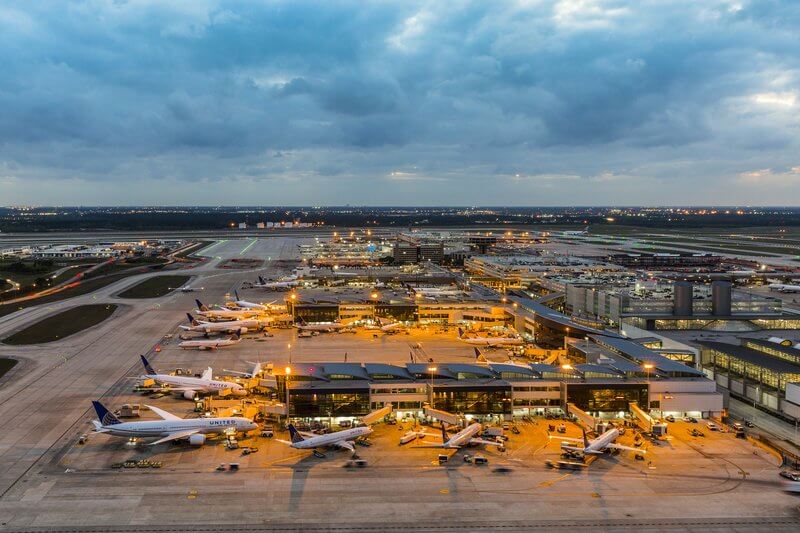 George Bush Intercontinental Airport (IAH) - 44.51 Km2-Biggest Airports In World