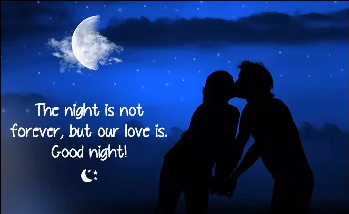Good Night Kiss Wishes For Lovers.