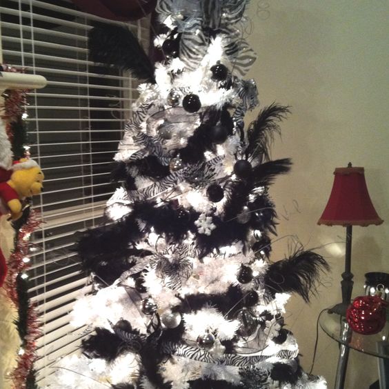  Zebra Christmas Tree -Black Christmas Tree Ideas