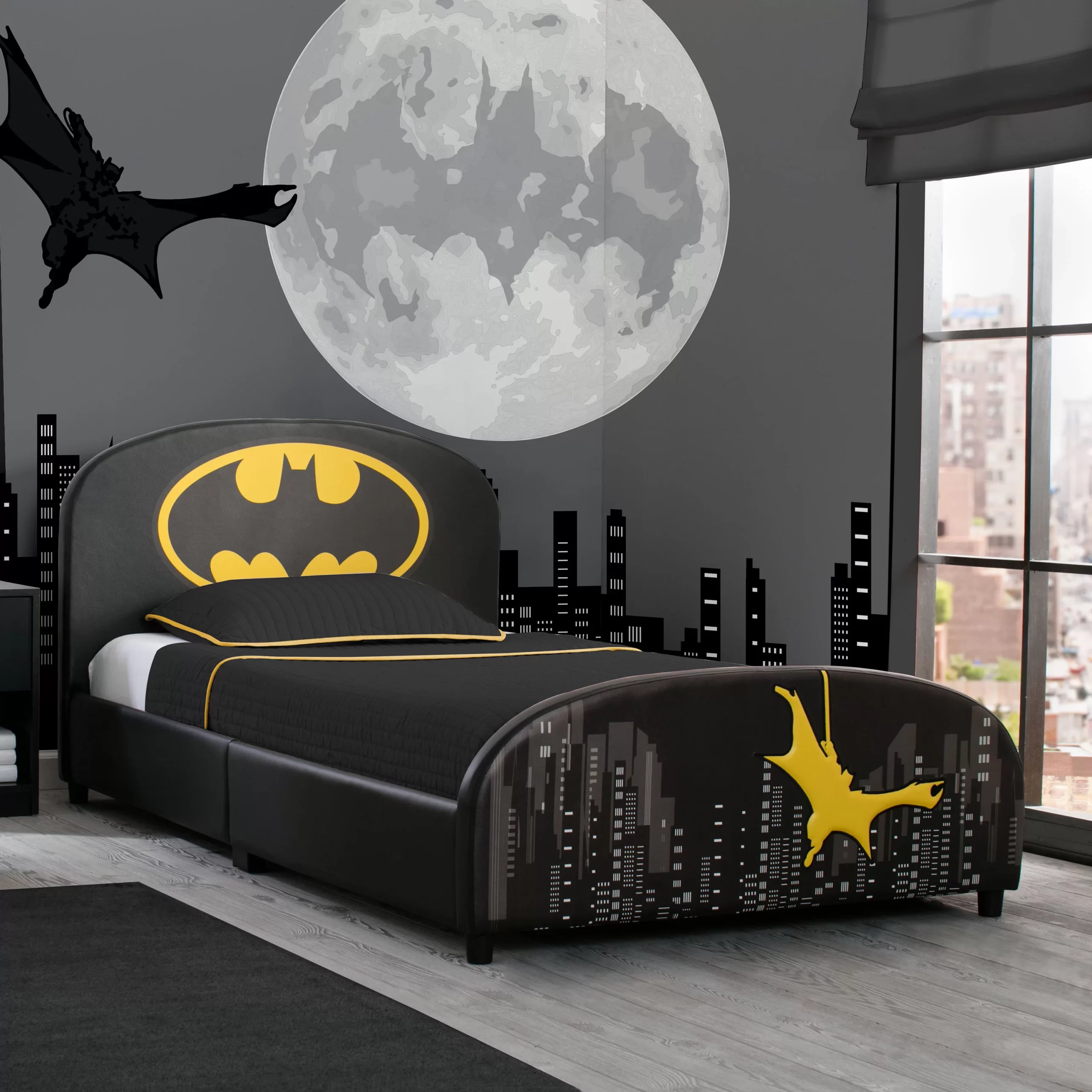 DC Comics Batman Twin Platform Bed-Best Batman Toys for Kids