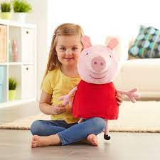 Peppa Pig Giant Talking Peppa Soft Toy-peppa pig house ideas for Kids