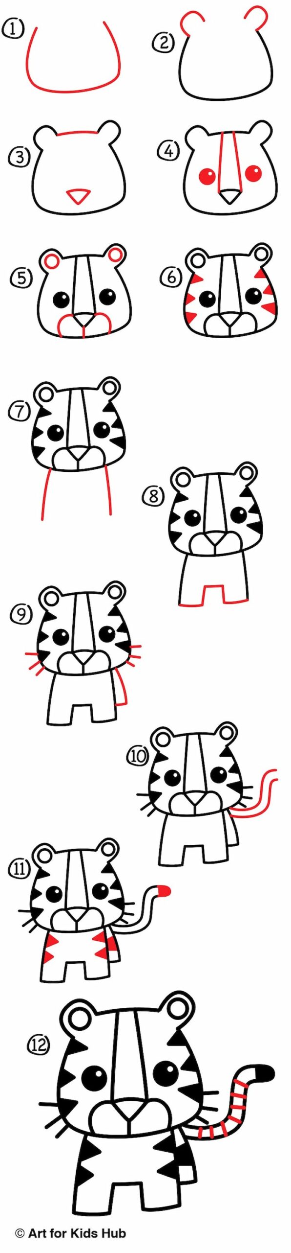 Tiger Cat.How to Draw a Cat|20 Easy Cat Drawing Ideas (Step-By-Step)