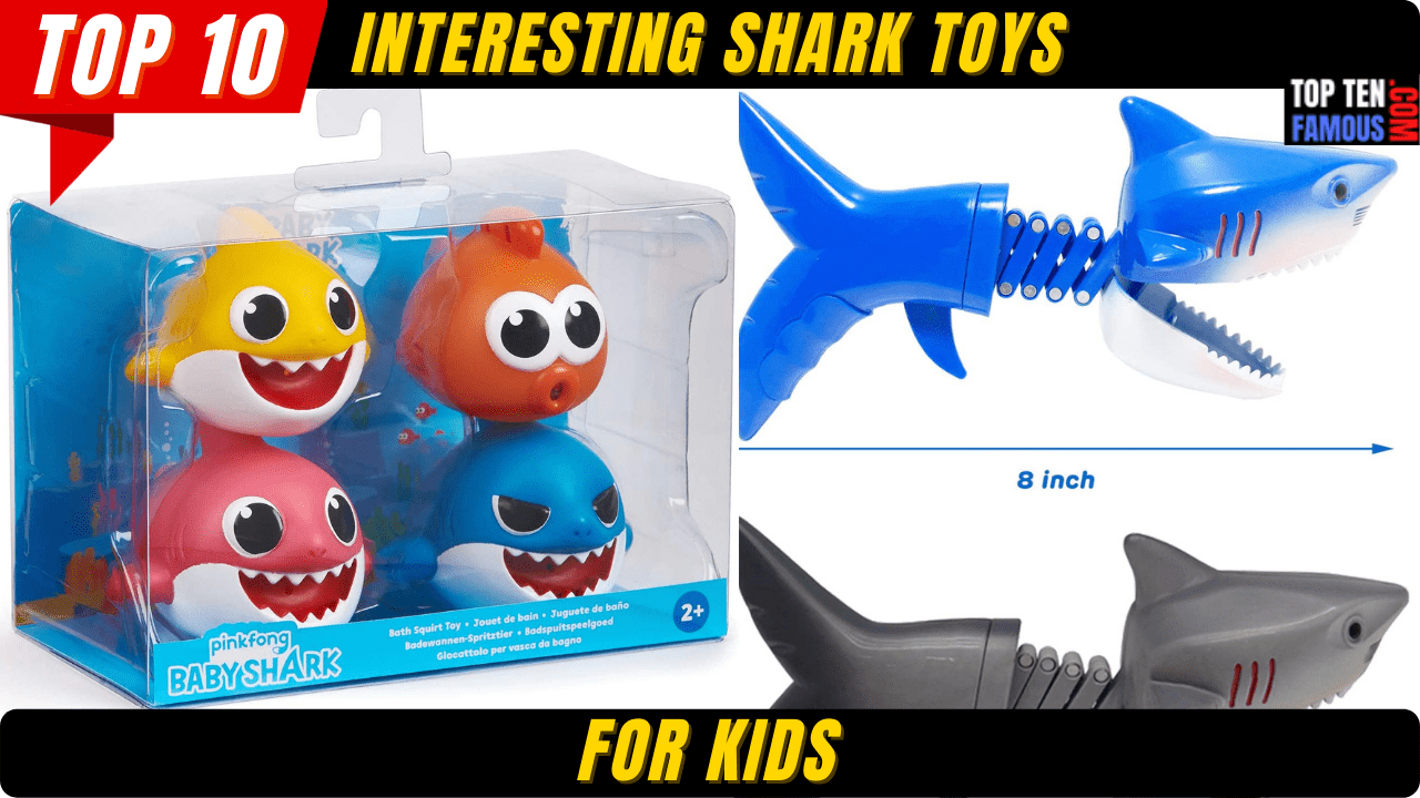 Baby Bath Squirt Sea Toys W/ Shark Net & Educational Waterproof Counting Book 