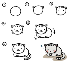 Cute Sleepy Cat.How to Draw a Cat|20 Easy Cat Drawing Ideas (Step-By-Step)