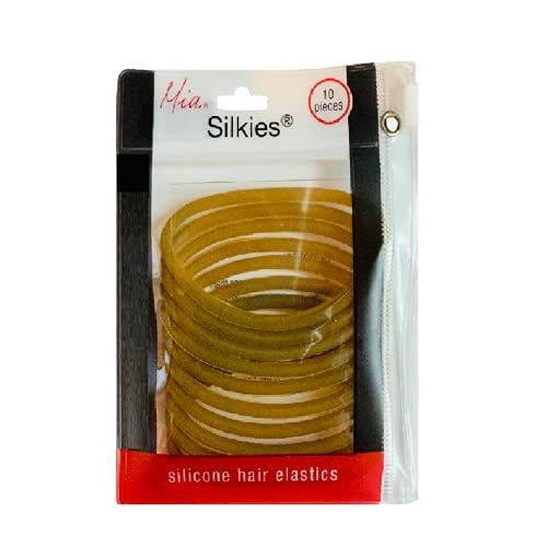 Mia Silkies Silicone Hair Elastics- Best Hair Rubber Bands for Women