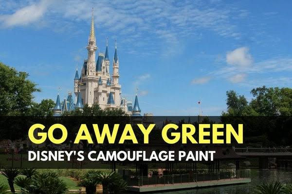 Disney Uses Go Away Green to Hide Everyday Parts of its Theme Parks-Bizarre and Unexpected Forms of Camouflage