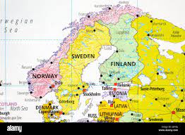 Surprising Facts About The SWEDEN-The Sweden map is lined by Norway, Finland, and Denmark.