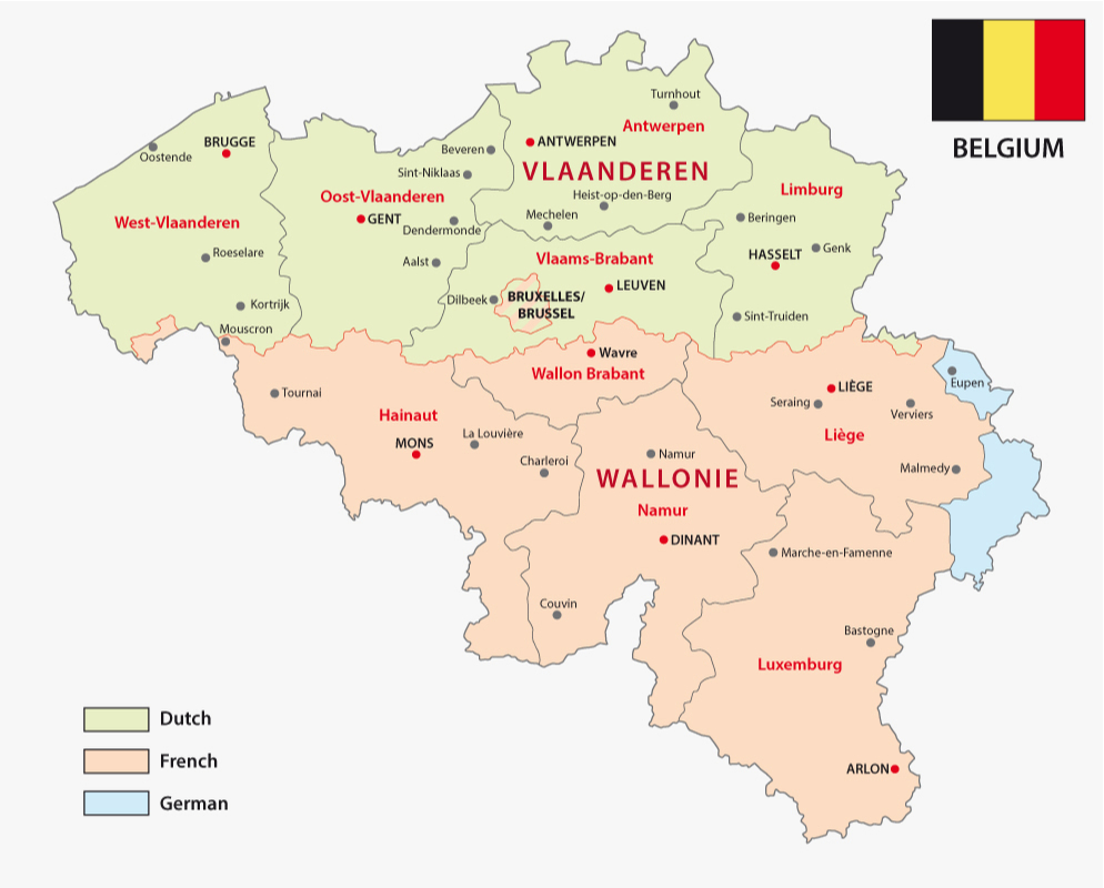 Surprising Facts About Belgium- Belgium has three authority dialects